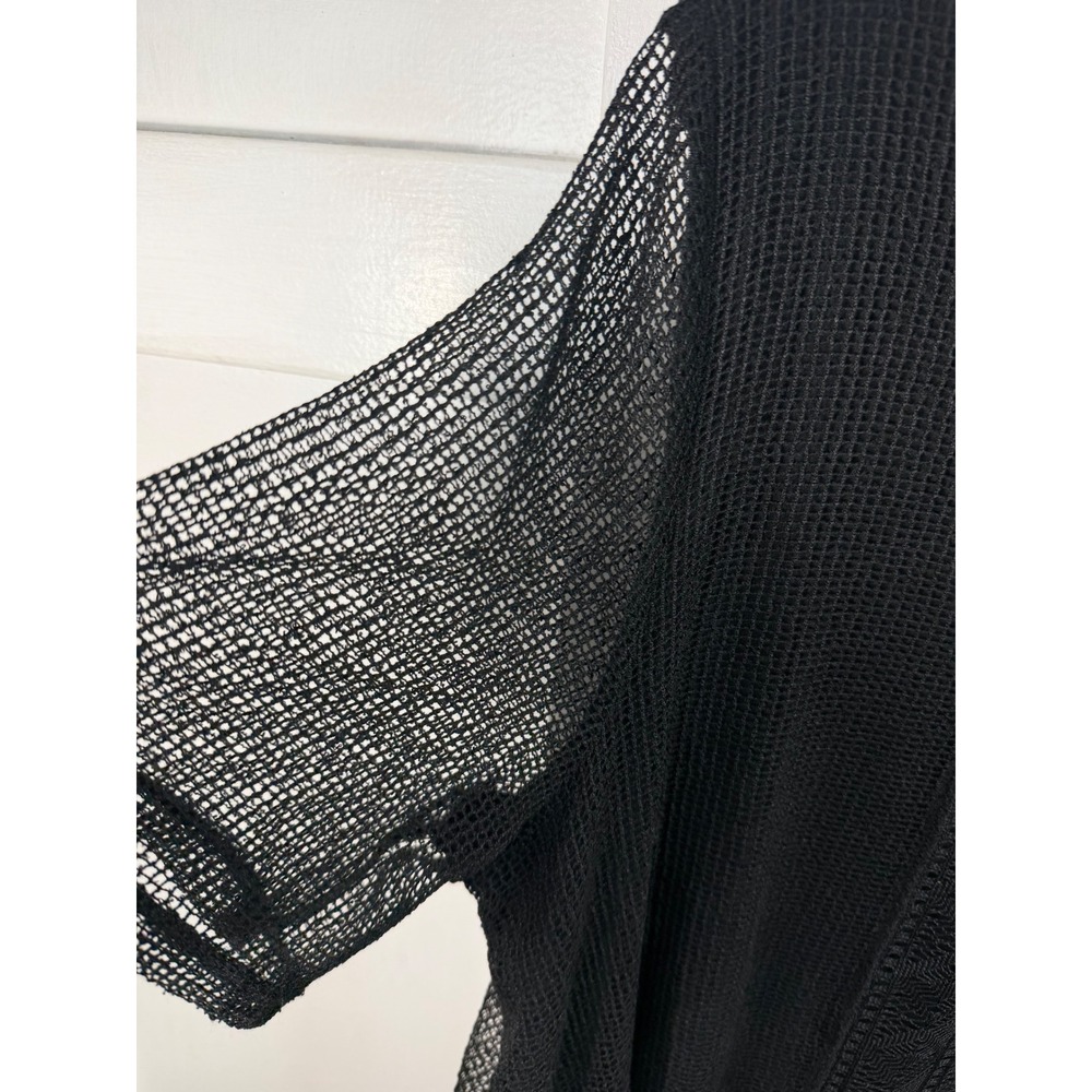 Catherines Black Mesh Lace Overlay V-Neck Top Plus Size 1X 18/20W NEW - Picture 8 of 12